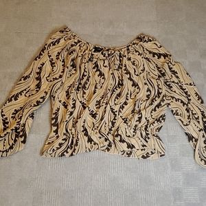 Sheer Silk Peasant Top